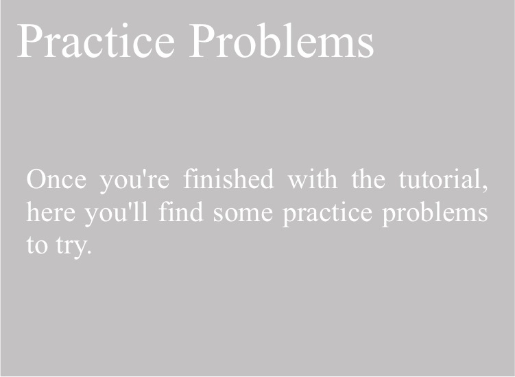 Practice Problems